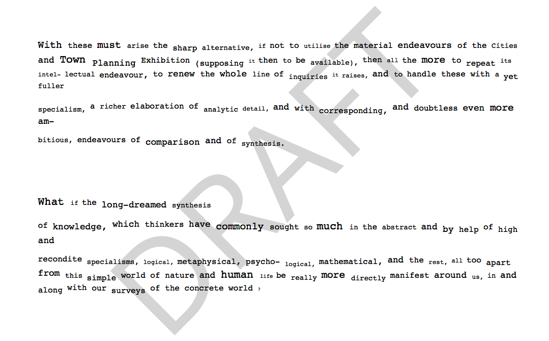 geddes | synthesis 1915 draft